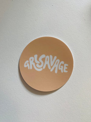 GRLSAVAGE Round Mini Sticker - GRLSAVAGE