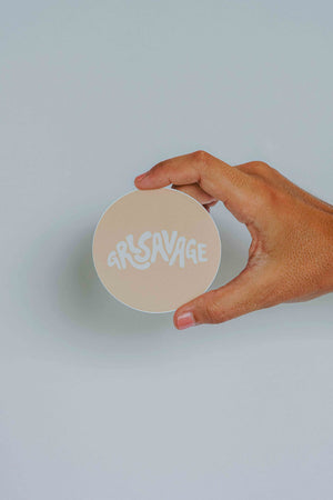 GRLSAVAGE Round Sticker - GRLSAVAGE