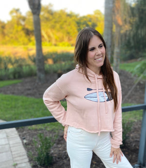 Paddle Board Crop Hoodie - GRLSAVAGE